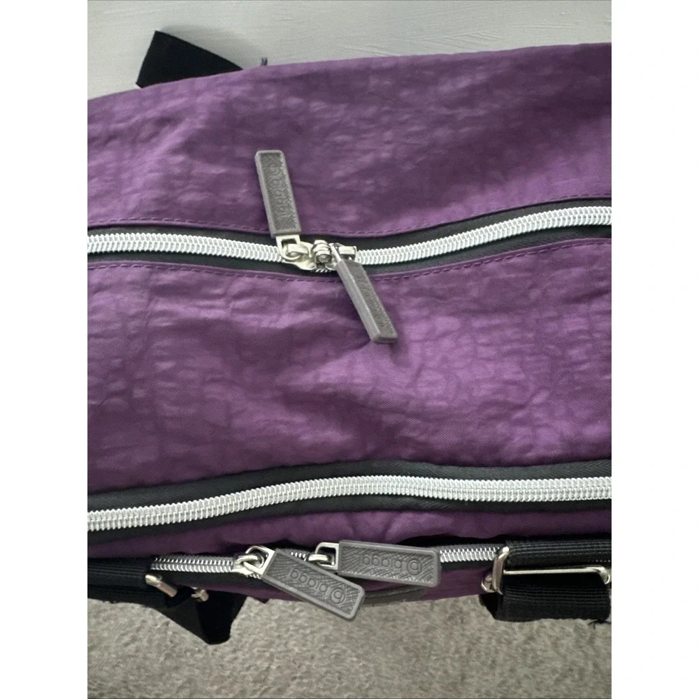 Biaggi Zipsak Folding  Expandable Luggage Carry-On Roll Spinner Purple Nylon